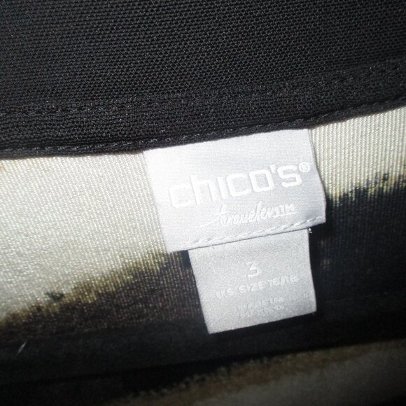 Chico's Travelers Tunic Size XL Brown Zebra Animal Print easycare 3 - Picture 3 of 4